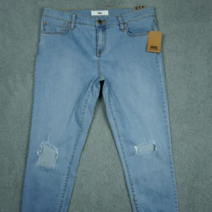 Vans Skinny Jeans Destroyed Light Blue Size 13 New - Picture 1 of 8
