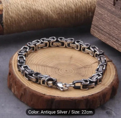 Mans/Womans Viking inspired Stainless Steel Cuban Chain Bracelet - Image 1 of 4