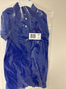 ralph lauren baby boy collared romper Cotton Blue Size 24 Months - Picture 1 of 7