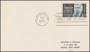 USA3 #1270 ADDR FIRST DAY CARD FDC Robert Fulton - Imagen 1 de 1