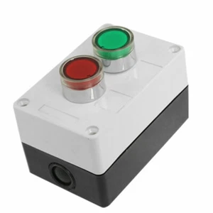 DC 24V Green Red Signal Lamp NC NO Momentary Push Button Switch Control Box - Picture 1 of 2
