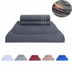 Juego de sábanas Egyptian Comfort 2200 unidades 4 piezas bolsillo profundo sábanas de hotel - Imagen 1 de 40