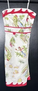 J. Crew trägerloses Hawaii Strandszene Aloha Hula Mädchen Kleid Größe 0 - Bild 1 von 6