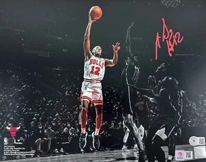 Ayo Dosunmu Chicago Bulls Rookie signed rot handsigniert 11x14 Foto Beckett COA - Bild 1 von 1