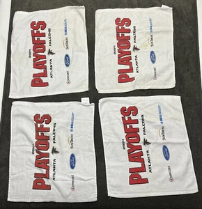4 Lot ATLANTA FALCONS 2004 Wildcard Playoff Rally Towel - In ATL vs RAMS vintage - Picture 1 of 7