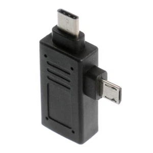 2 In 1 USB3.1 Type C +Micro USB Male To USB2.0 Female OTG Adapter Converter - Picture 1 of 6