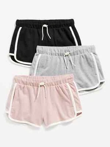 3PK Old Navy Girls Dolphin Hem Cheer Shorts Athletic Black Gray Pink Small 6-7 - Picture 1 of 1
