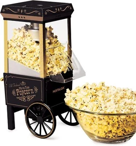 Vintage Hot-Air Popcorn Maker Machine w/ Cart Makes Up to 12 Cups Oil-Free - Picture 1 of 6