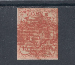 Switzerland Sc 13 used. 1852 15c vermilion, type 4, red cancel, fresh, CERT - Picture 1 of 4