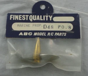 Polished Brass RC Boat D48 P0.8 1/8" Bore Tapered Marine Propeller ABC Models - Picture 1 of 1