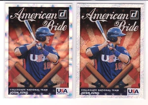 Josh Jung 2019 Donruss American Pride /999 And Rapture Parallel! Texas Rangers! - Picture 1 of 2