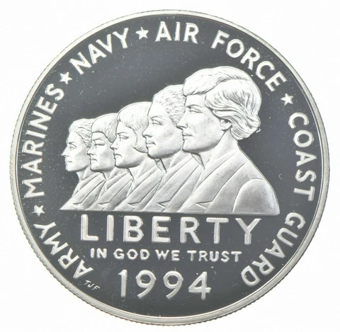 Proof 1994 Women in Military Vietnam Navy AF  US Commemorative 90% Silver Dollar Cover