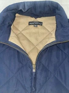 J.Crew Walker Quilted Vest Mens Large Blue Full-Zip Insulated Sleeveless Casual - Picture 1 of 13