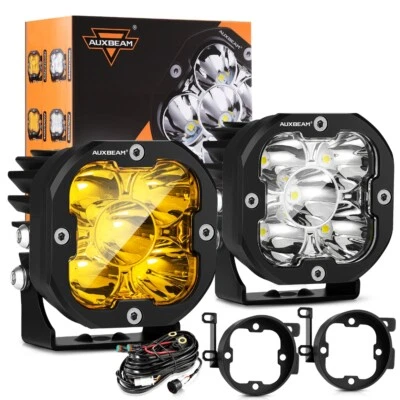 2x Kit de luces antiniebla LED gran angular con lente amarilla 80W para Toyota Tacoma Tundra 4Runner Foto 1 de 4