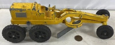 Vintage 1950's Hubley Kiddie Toy Yellow Road Grader - Image 1 of 4