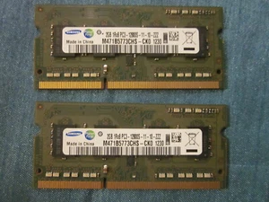 SAMSUNG 2X 2GB = 4GB PC3 12800S Laptop Memory RAM M471B5773CHS-CK0 - Picture 1 of 4