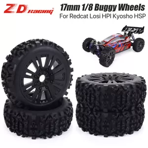 ZD Racing 1/8 120 mm RC ruote e pneumatici per auto 17 mm esagonali per parti Redcat Kyosho - Foto 1 di 14