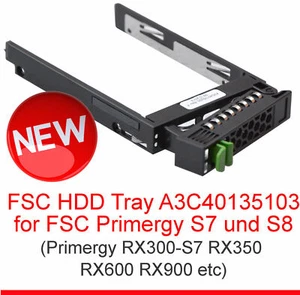 2,5" 6,35cm HDD CADDY SLIDES A3C40135103 FUJITSU FSC TX140 S1 RX300 RX350 NEU! - Picture 1 of 1