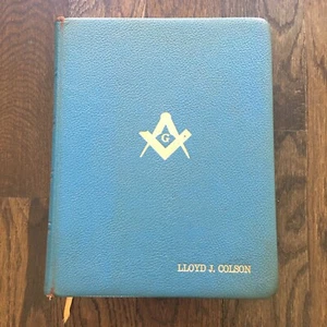 Blue Masons Holy Bible Holman 1932 Original Tongues Translation Illustrated - Picture 1 of 12
