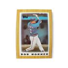 1987 Topps Mini Major League Leaders #1 Bob Horner Atlanta Braves Baseball Card