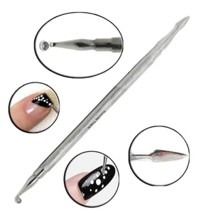 Nail Cuticle Skin Curette Cleaner Tool Dual Pusher Manicure Debris Remover Sharp - Picture 1 of 3