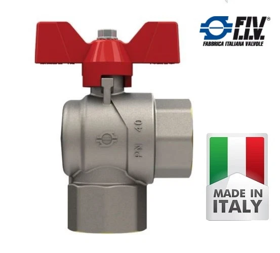 VALVOLA A SFERA A SQUADRA FEMMINA-FEMMINA FF F/F DA 1/2 A 1 1/4 - Immagine 1 di 1