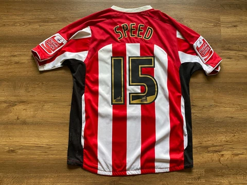 Sheffield United England 2007/2008 HOME Match Worn FOOTBALL SHIRT #15 Gary Speed Cover