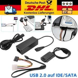 USB auf IDE + SATA Adapter für 2,5" & 3,5" HDD SSD Festplatten Festplatte 480Mbs - Bild 1 von 22