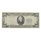1981 Series $20 Third Printing Overprint Error U.S. Paper Currency Note #C957-4
