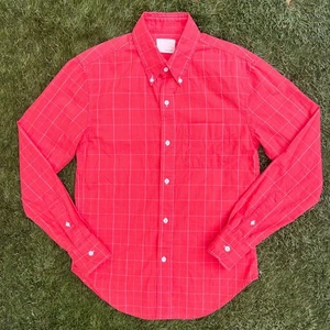  Band of Outsiders Y2K Preppy Window Pane Hipster Twee Slim Button Down Shirt 1 - Picture 1 of 13