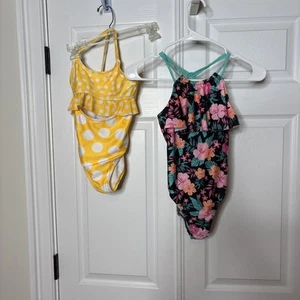 Girls Wonder Nation One Piece SwimSuit  M 7/8 Includes 2 Swimsuits - Picture 1 of 12