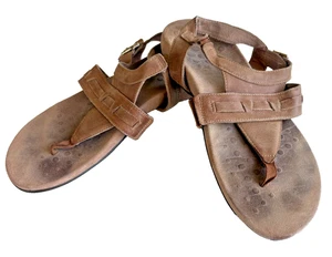 Vionic Lupe Sandals Womens 10 Brown Sling Back Thong Comfort Boho Beach - Picture 1 of 8