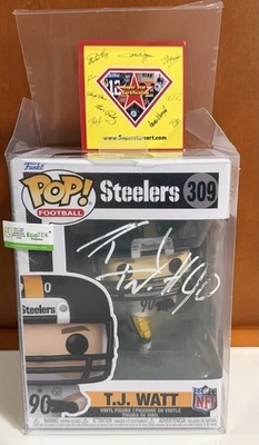 TJ 瓦特签名 Funko 公仔 匹兹堡钢人队 亲笔签名 正品证书 — 第 1/4 张图片