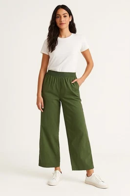 Madewell Pull on Wide Leg Pants Olive Green Size Medium - Image 1 of 4