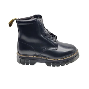 Dr. Martens 8 Eye Leather Boots Black Mens 9 NWOB AirWair Bouncing Sole 27833001 - Picture 1 of 11