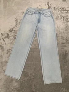 Just USA Jeans Womens 4 Blue Wide Leg Baggy Mid Rise W27 L30 - Picture 1 of 15