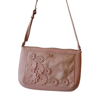 Lauren Conrad Crossbody Shoulder Bag Woman Floral Embellishments Gold Details - Image 1 of 4