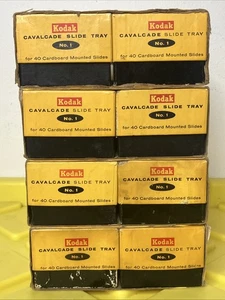 8 Kodak Cavalcade 35mm Slide Trays - Holds 40 Slides Per Tray - Picture 1 of 11