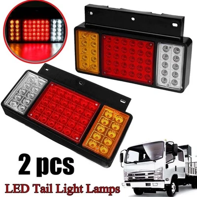 For GMC For Isuzu Elf Truck NPR NQR NRR NKR NHR 84-up Rear Tail Light 50LED 12V Foto 1 de 4