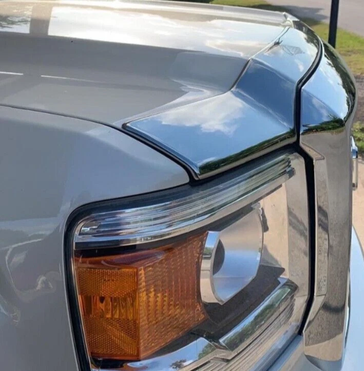 Chrome Aeroskin Hood Protector Bug Shield Deflector for 14-2018 GMC Sierra 1500 - Изображение 1 из 4