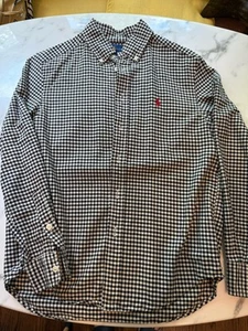 Ralph Lauren Boys M (8-10) Long-sleeved Shirt Black And White - Picture 1 of 3