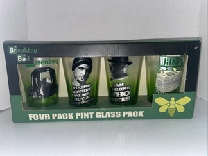 Funky Breaking Bad Pint Glasses Set Of 4 - Picture 1 of 4