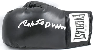 Roberto Duran Autographed Black Everlast Boxing Glove *Left - Beckett W Hologram - Image 1 of 4