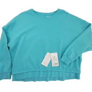 Athleta Sweatshirt Damen Gr. XL blau Bio Baumwolle Sundown 2.0 Pullover Oberteil - Bild 1 von 11