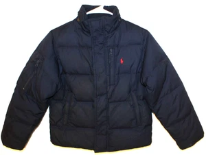 Boys Small 8-10 - POLO RALPH LAUREN Down Insulated Puffer Navy Jacket Coat - Picture 1 of 10