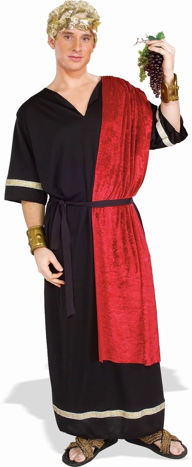 ADULT ROMAN SENATOR HALLOWEEN COSTUME W/ HEADPIECE, BELT AND ROBE - Image 1 of 1