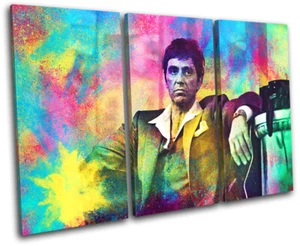 Colorido Scarface Icónico Celebridades ARTE DE PARED DE LIENZO AGUDO Impresión de Imagen - Imagen 1 de 1