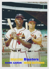 "BRAVES BLASTERS" HANK AARON EDDIE MATHEWS 57 ACEO ART CARD ### BUY 5 GET 1 FREE