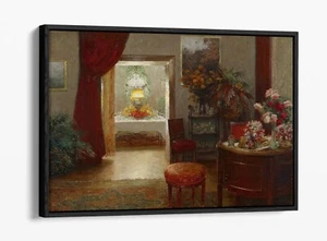 OLGA WISINGER-FLORIAN, FESTIVE TABLE -FLOAT EFFECT CANVAS WALL ART PIC PRINT - Picture 1 of 12