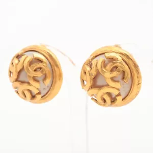 Pendientes Chanel Triple Coco 94A (para ambas orejas) GP x imitación perla oro - Imagen 1 de 5